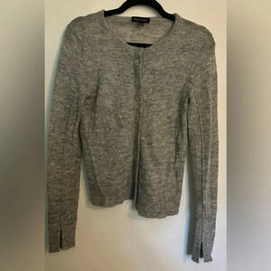 Banana Republic Womens Medium‎ Nylon/Wool/Mohair Cardigan Seam Sleeve Open Cuffs